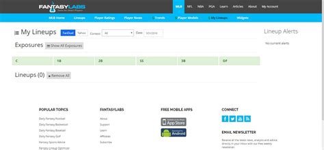 MLB Tools – FantasyLabs Support.